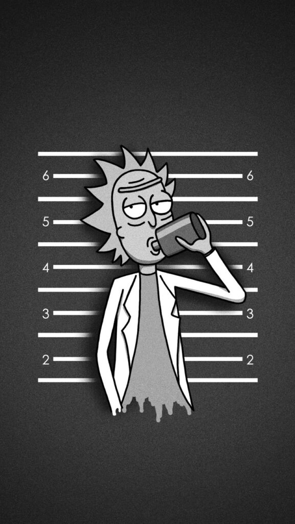 desenho de rick and morty para wallpaper de celular