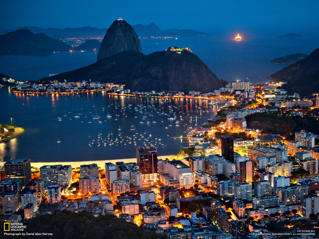 noite do rio de janeiro iluminada nesse wallpaper para pc