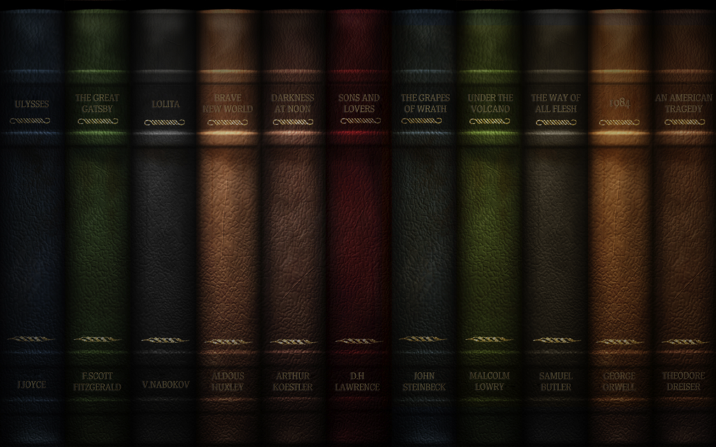 wallpaper para pc com lombadas coloridas de livros