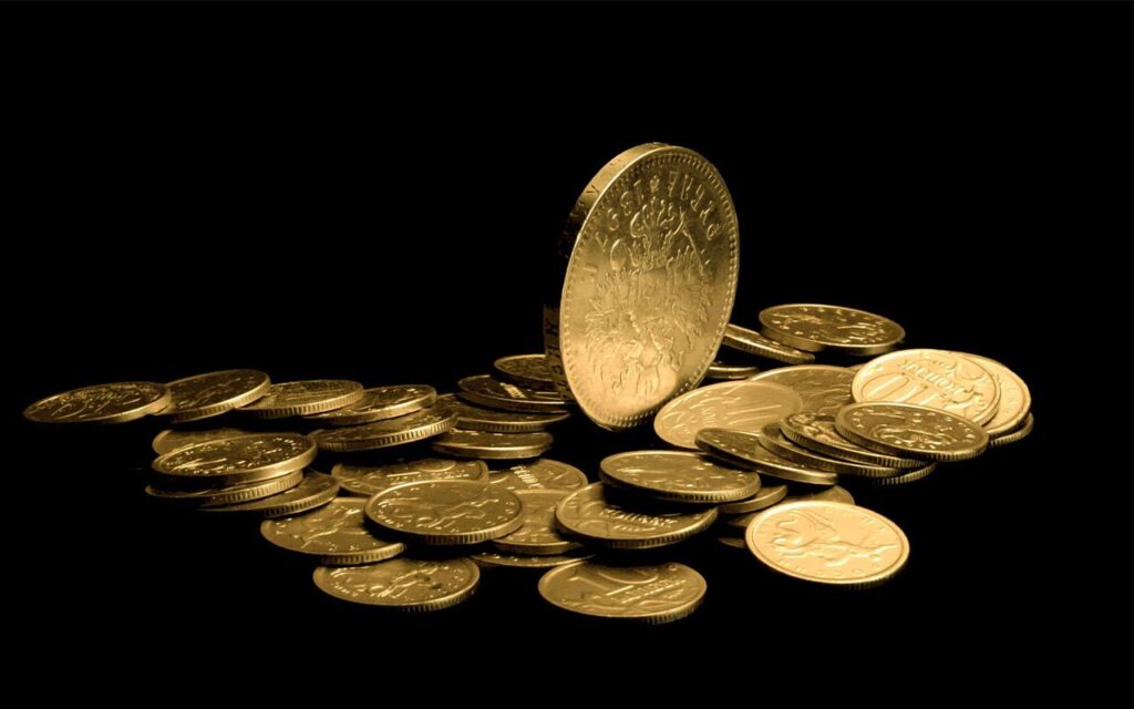 lindas moedas douradas wallpaper 4k de pc