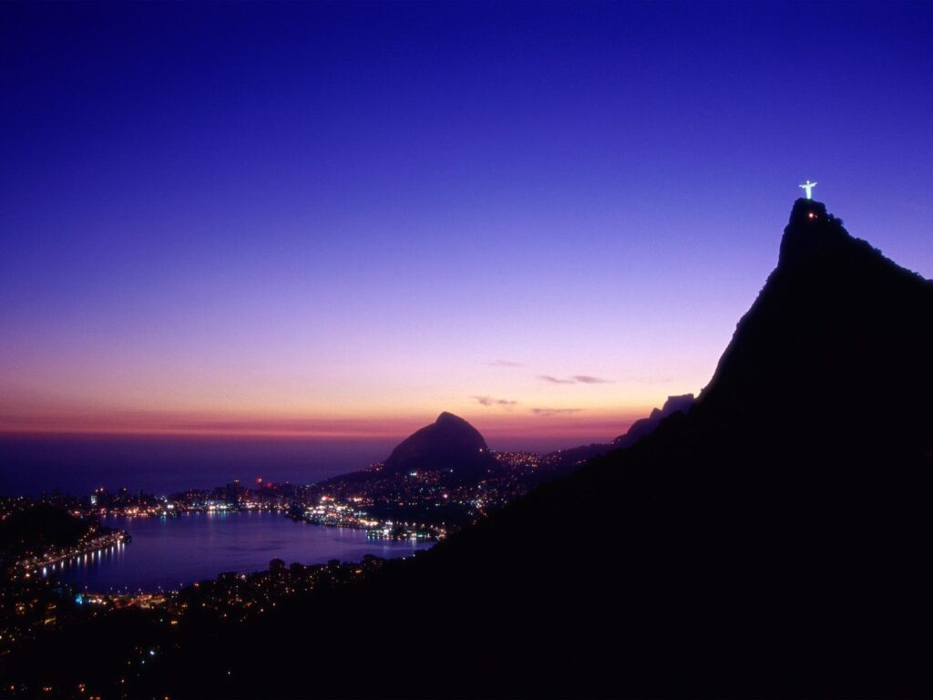 o anoitecer no rio de janeiro é encantador nesse wallpaper para pc do 