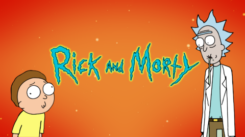 wallpaper para pc rick and morty e logo