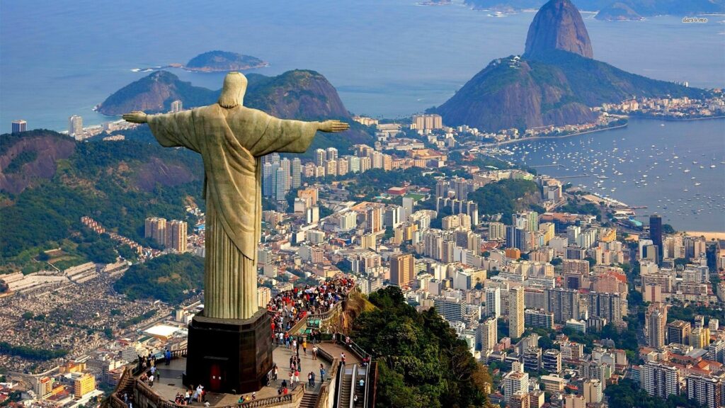 vista do cristo redentor embelezando o rio de janeiro nesse wallpaper para pc