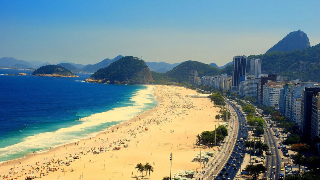 linda vista da praia no rio de janeiro nesse papel de parede para pc