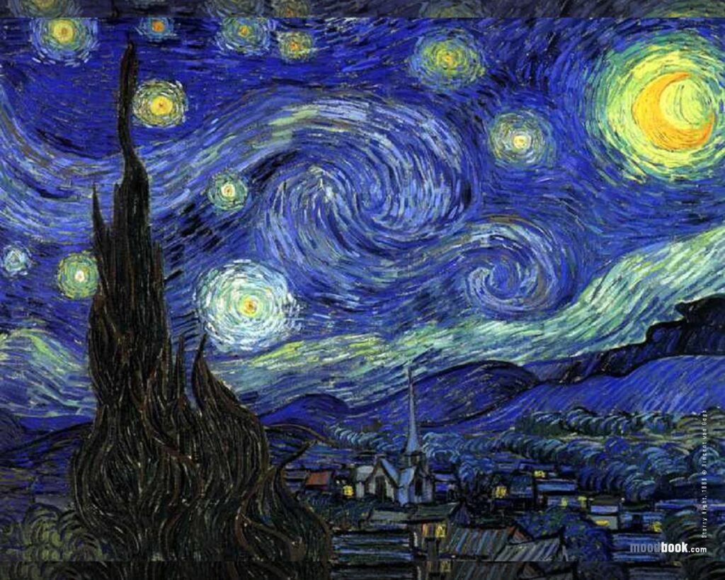 lindo papel de parede para pc da noite estrelada de van gogh