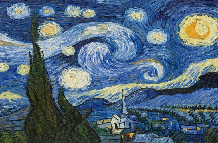 wallpaper para pc da noite estrelada de van gogh