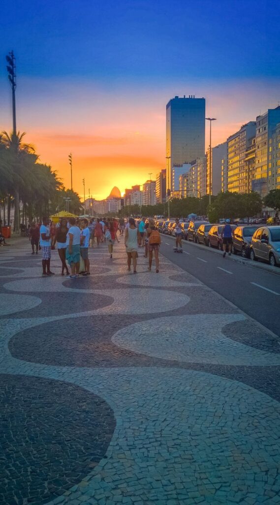 papel de parede para celular calçadão de Copacabana no rio de janeiro