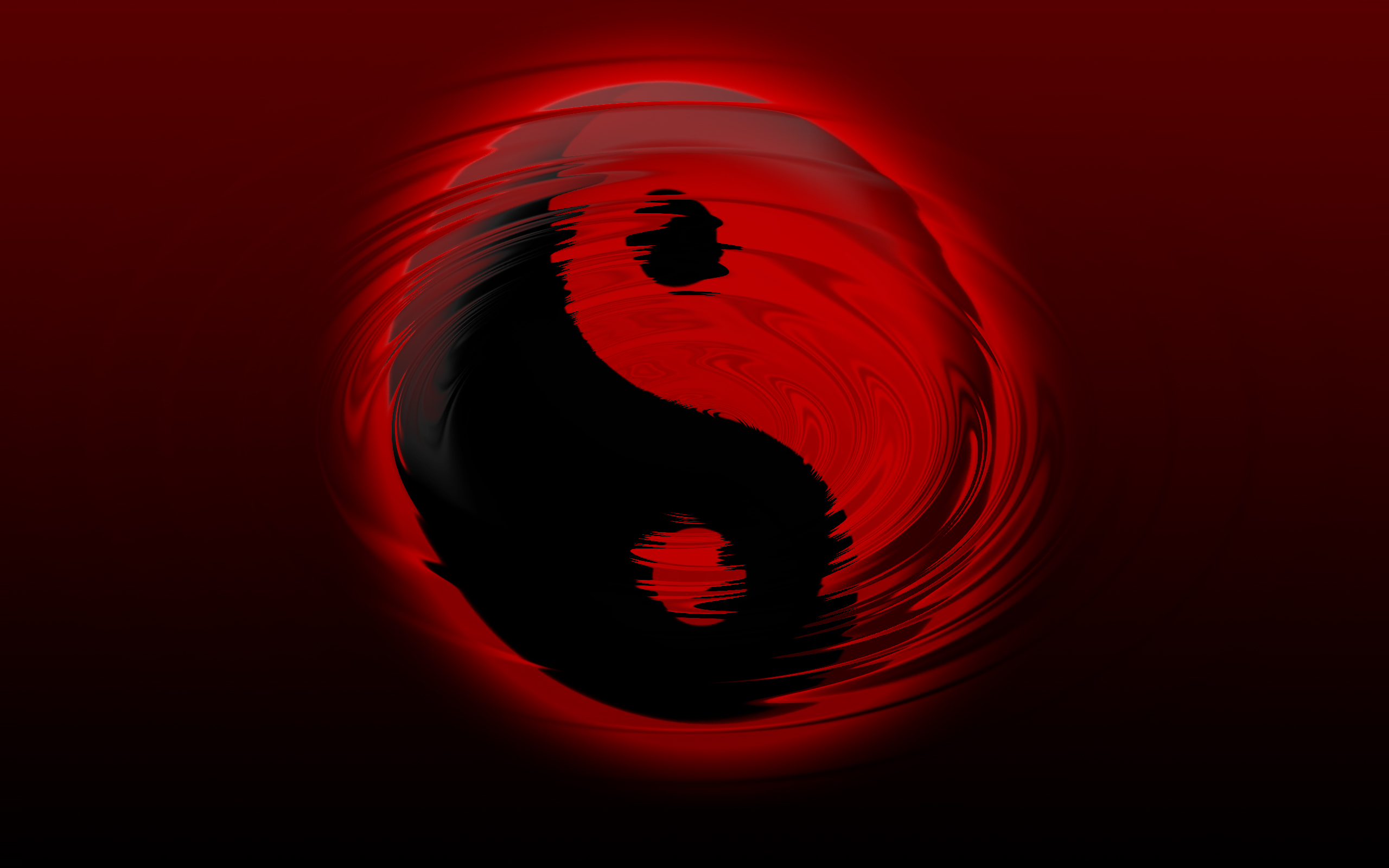 yin yang vermelho e preto para wallpaper de pc