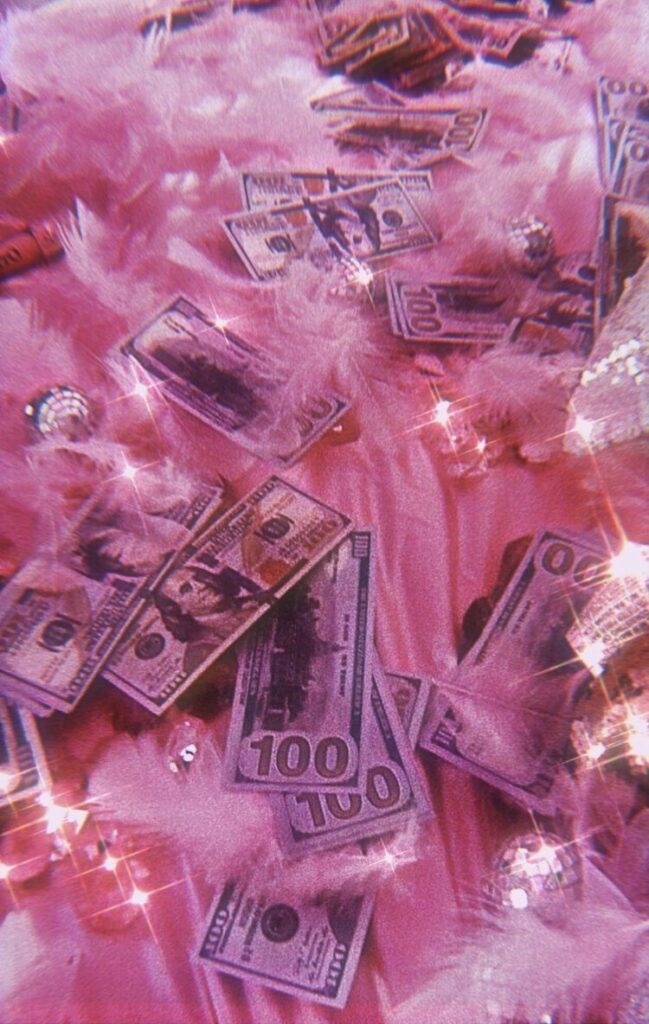 wallpaper rosa de dinheiro para celular