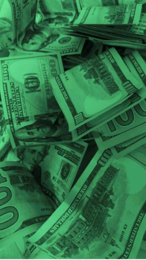 imagem para wallpaper 4k de celular dinheiro com filtro verde 