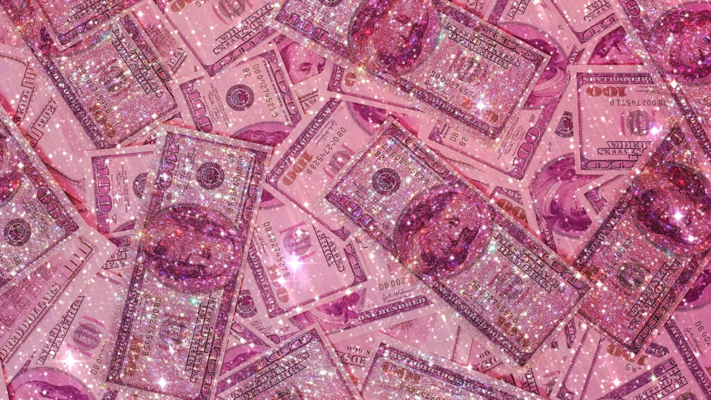 fundo de tela para pc de dinheiro rosa aesthetic 