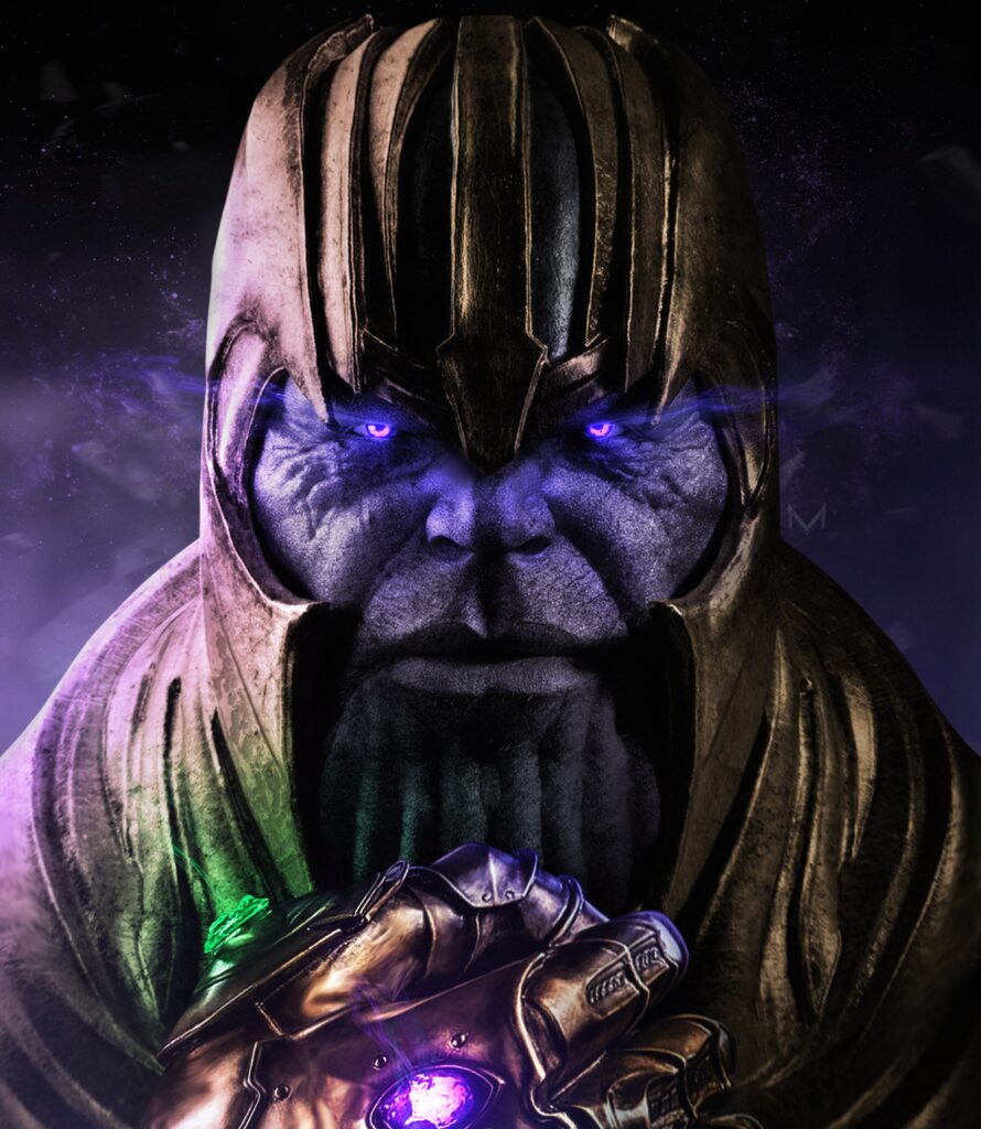 todos os detalhes de thanos nesse wallpaper para celular