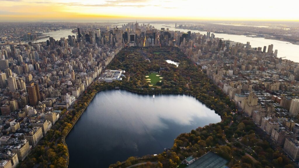 uma visão aérea de nova york para wallpaper de pc