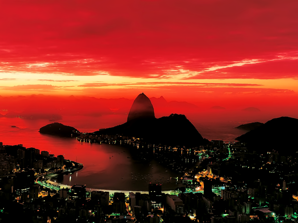 cores impressionantes nesse wallpaper para pc do rio de janeiro