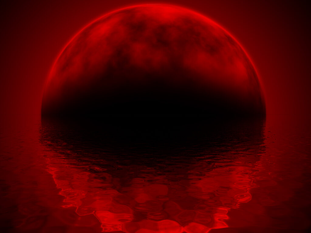 lua vermelha e preta wallpaper para pc