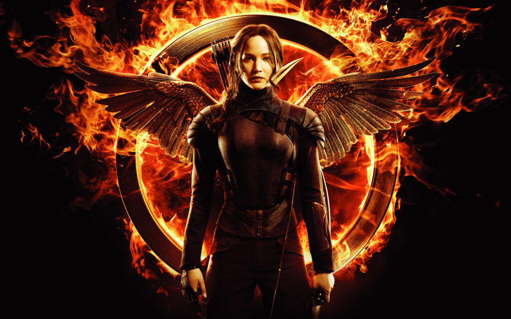 lindo fundo de tela para pc destacando katniss de jogos vorazes