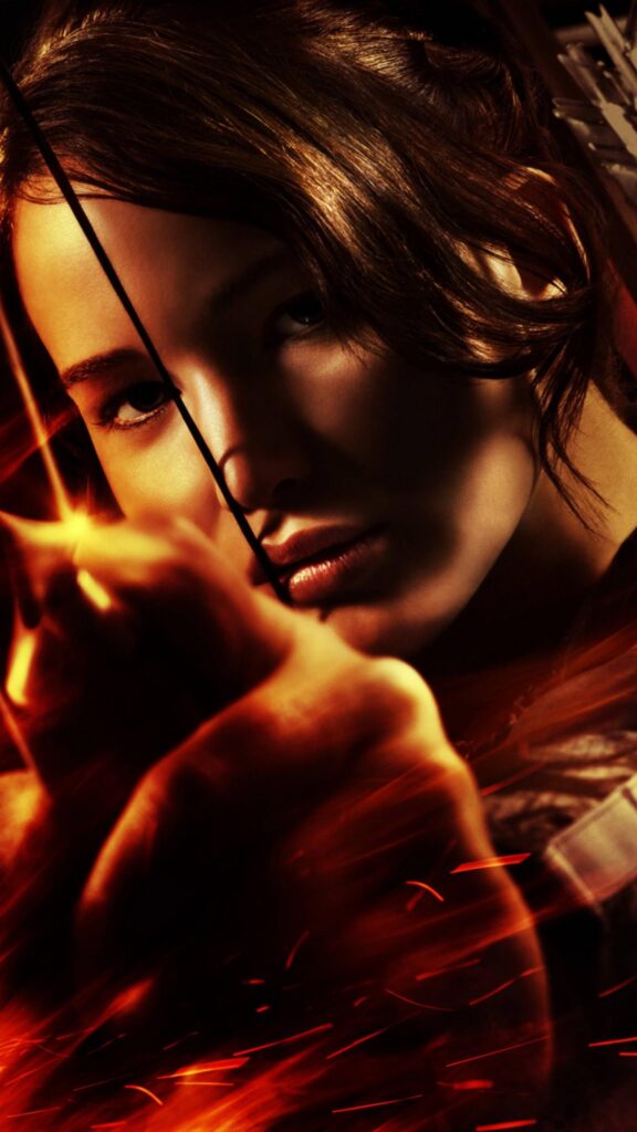 wallpaper para celular com destaque em katniss everdeem de jogos vorazes