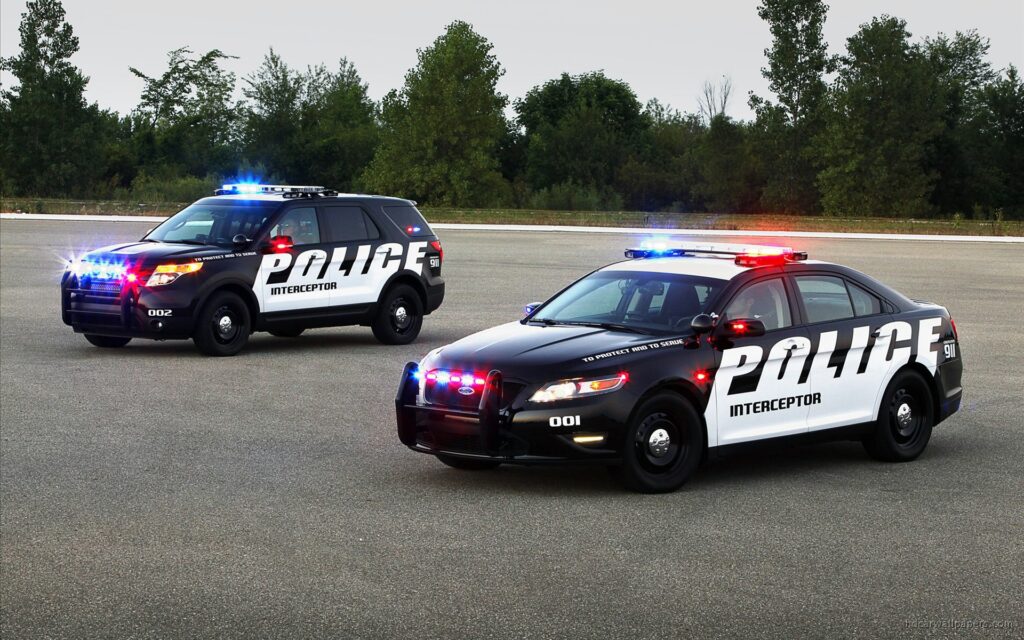 dois carros de policia para wallpaper de pc