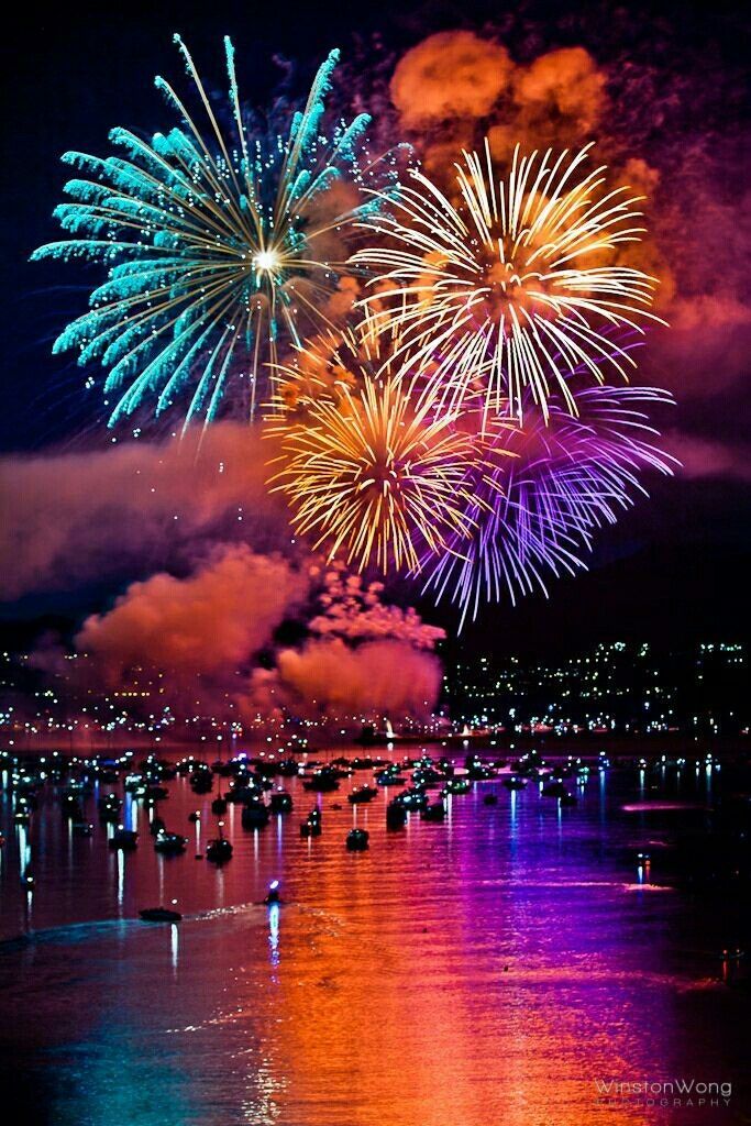 linda imagem para papel de parede de celular fogos de artifício coloridos