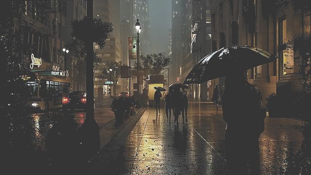 fundo de tela para pc de chuva na rua