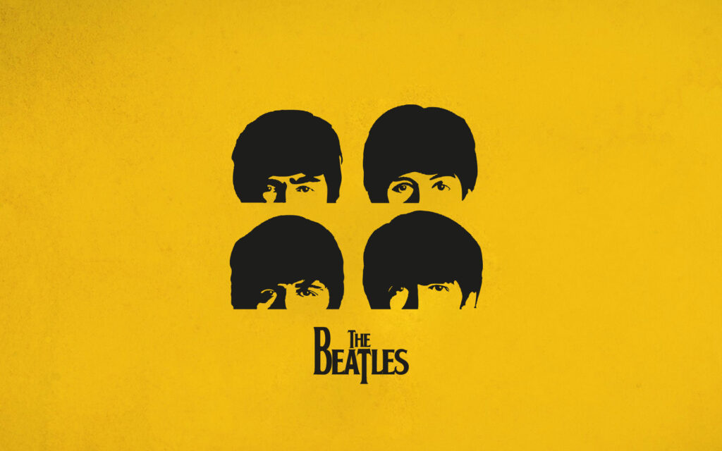 papel de parede amarelo para pc dos Beatles