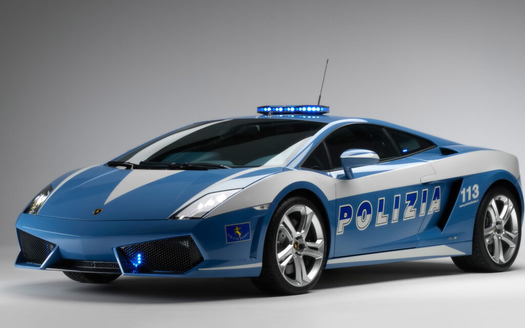 fundo de tela para pc carro da polícia azul