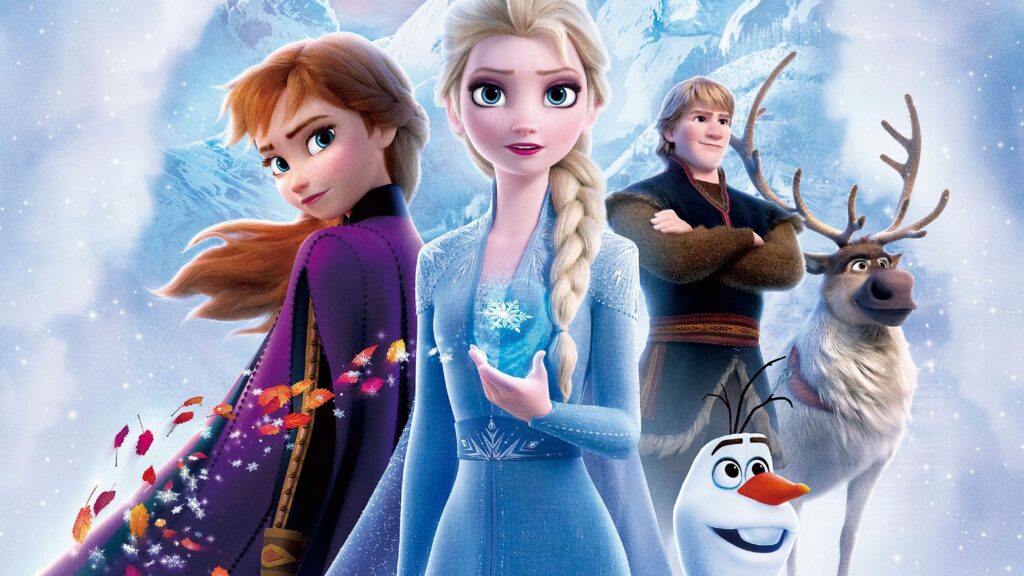 os personagens de frozen reunidos nesse lindo wallpaper para pc