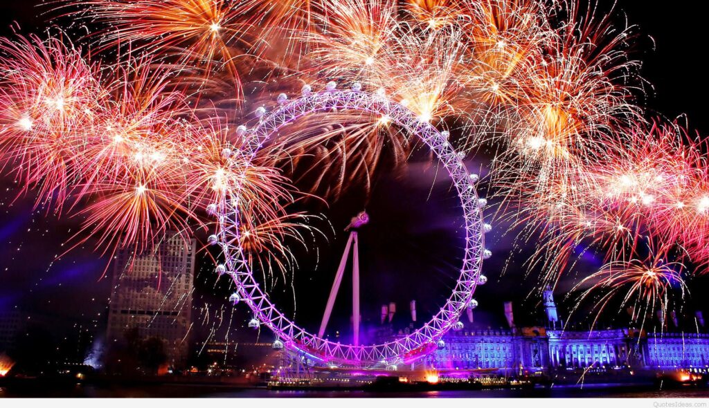 roda gigante de fogos de artifício para papel de parede de pc