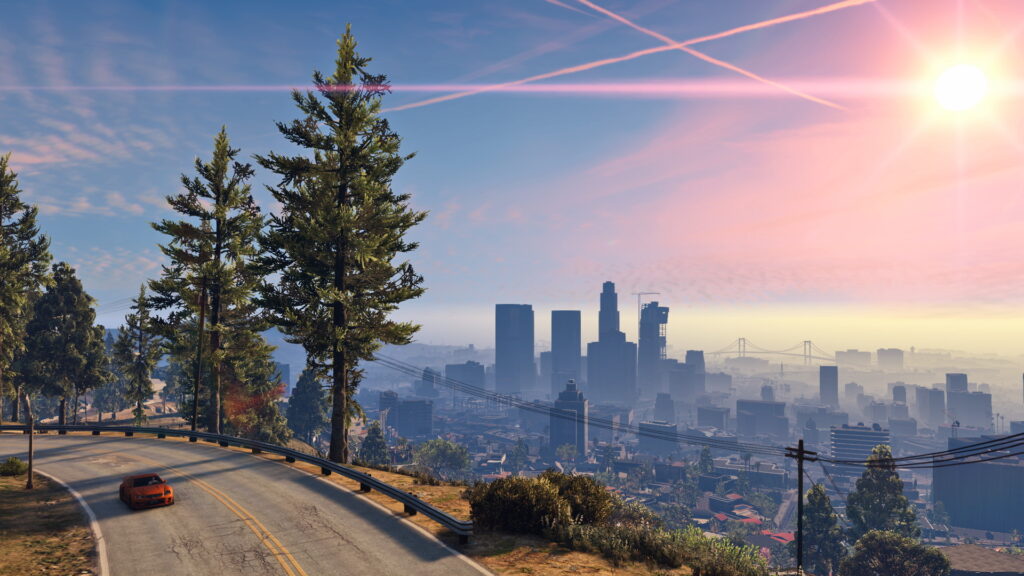 linda paisagem do gta 5 para fundo de tela de pc 