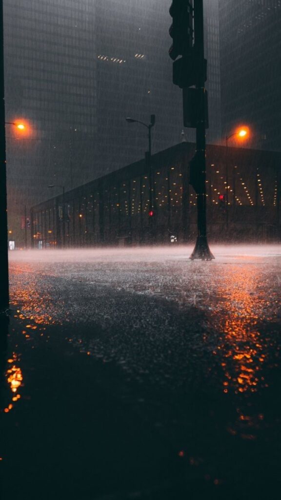 wallpaper para celular de chuva forte caindo na rua