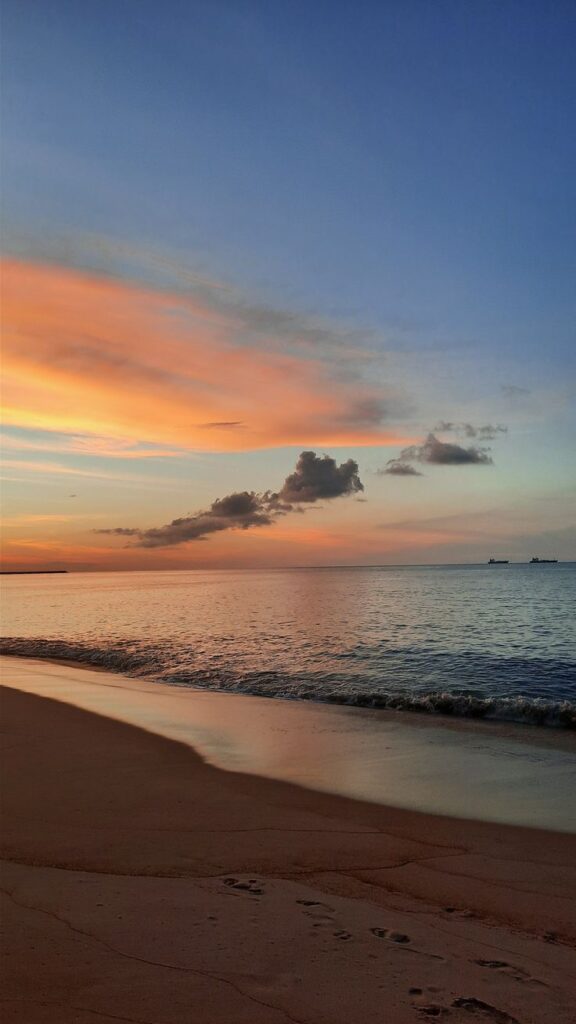 fundo de tela para celular de uma linda praia no por do sol