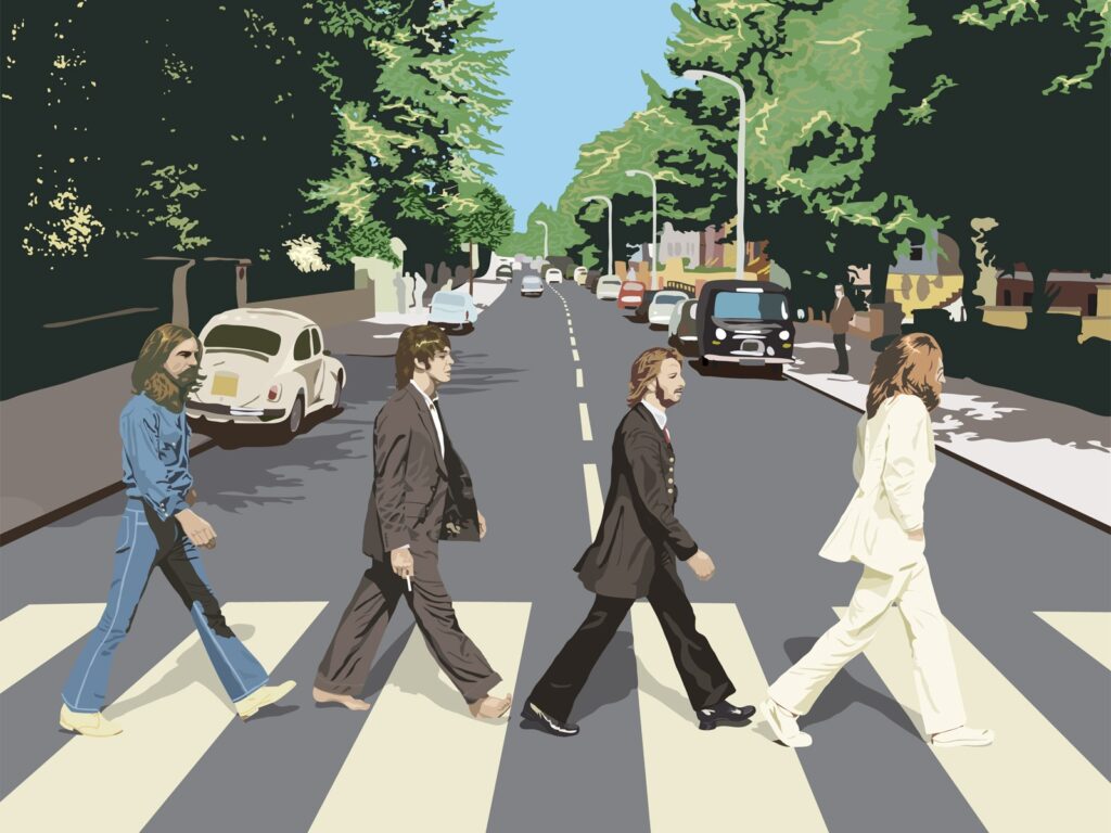 icônica imagem dos Beatles para wallpaper de pc