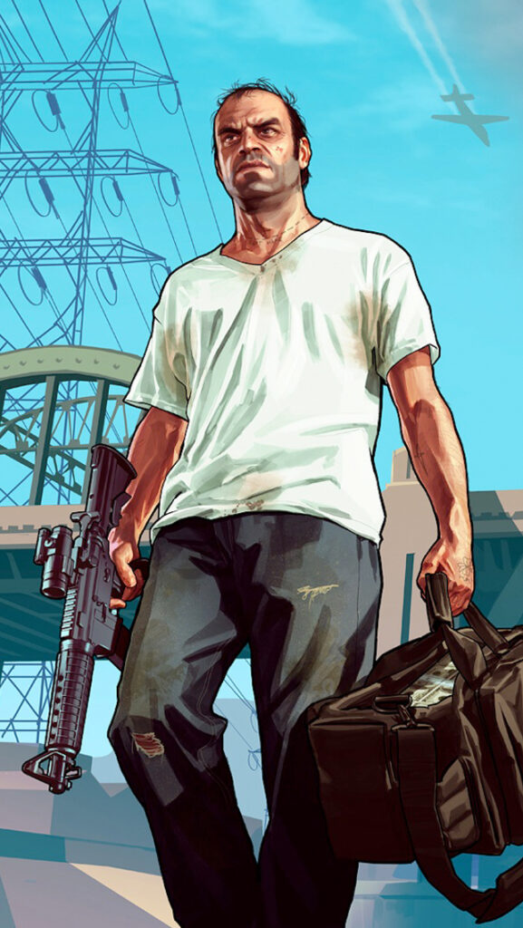 fundo de tela para celular com personagem de gta 5