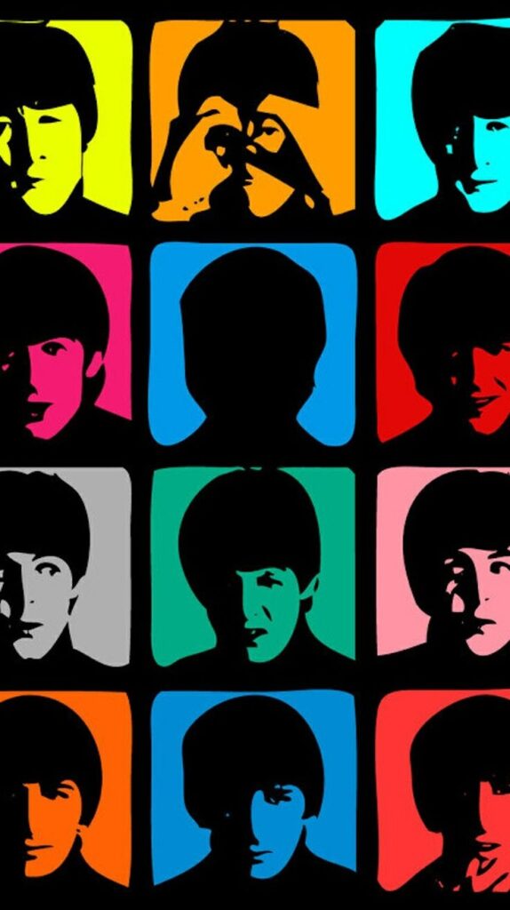 wallpaper colorido para celular dos Beatles