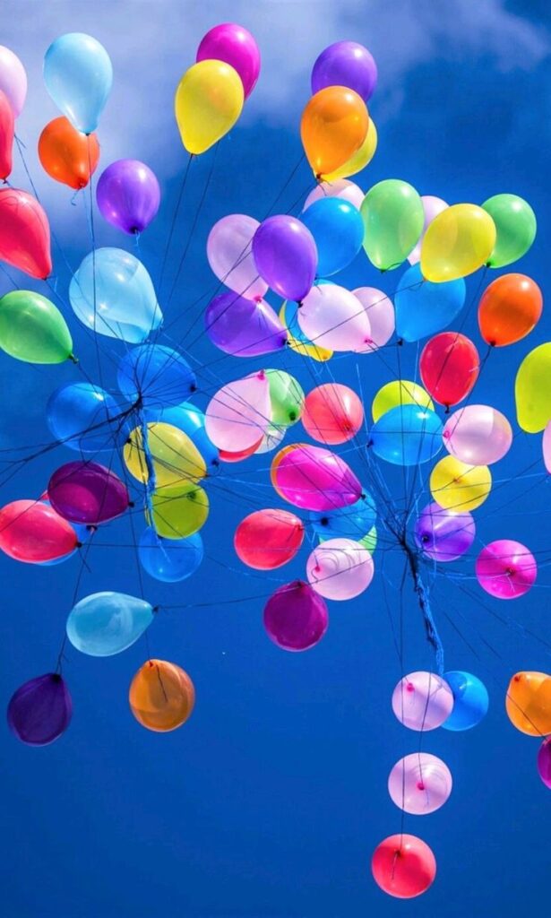 fundo de tela de balões coloridos para celular