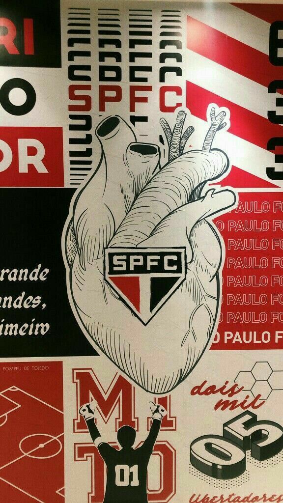 moodboard de são paulo fc para wallpaper de celular