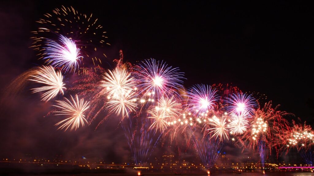 papel de parede para pc de fogos de artifício lindos