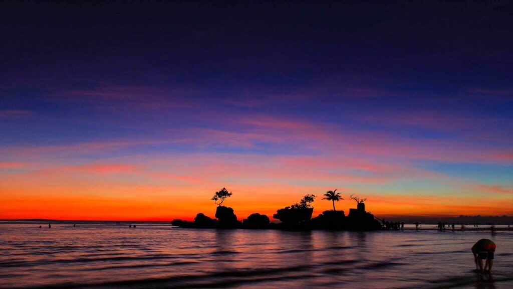 fundo de tela lindo para pc de por do sol na praia