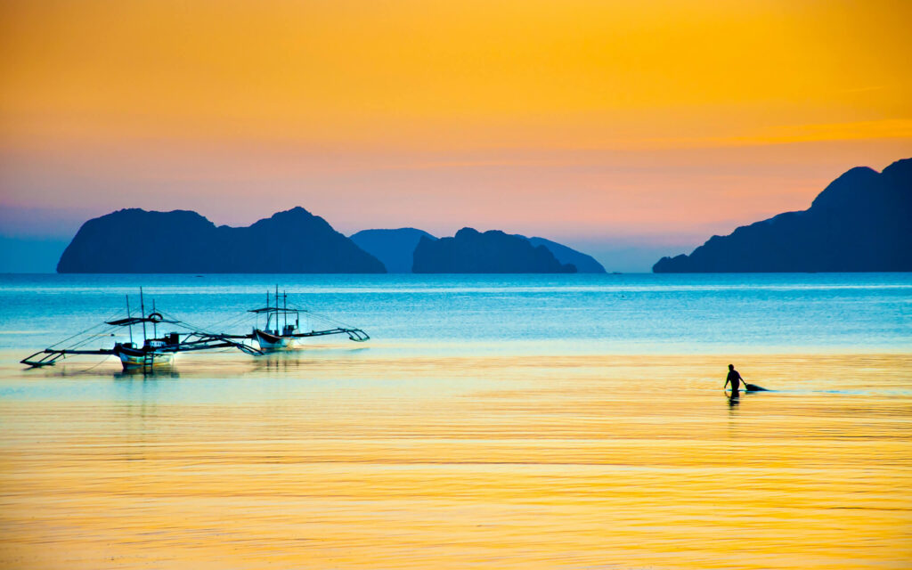 lindo papel de parede para pc de por do sol na praia em cores incríveis