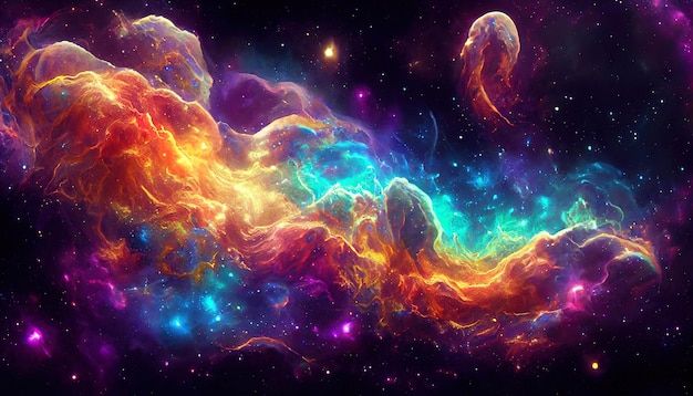 lindo fundo de tela para pc de nebulosa colorida