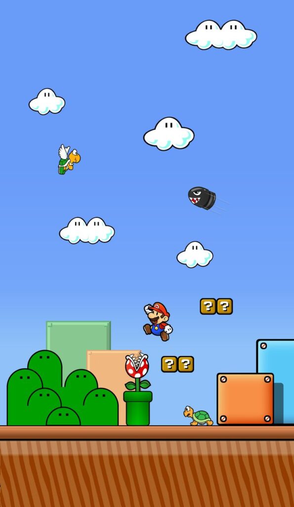 lindo fundo de tela para celular do Mario Bros