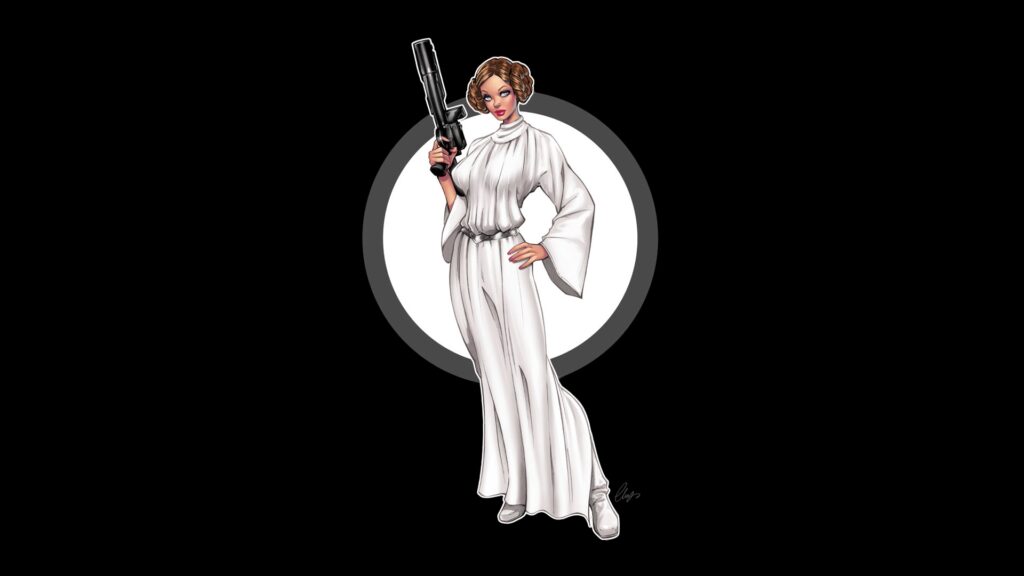 a princesa Leia para wallpaper de pc