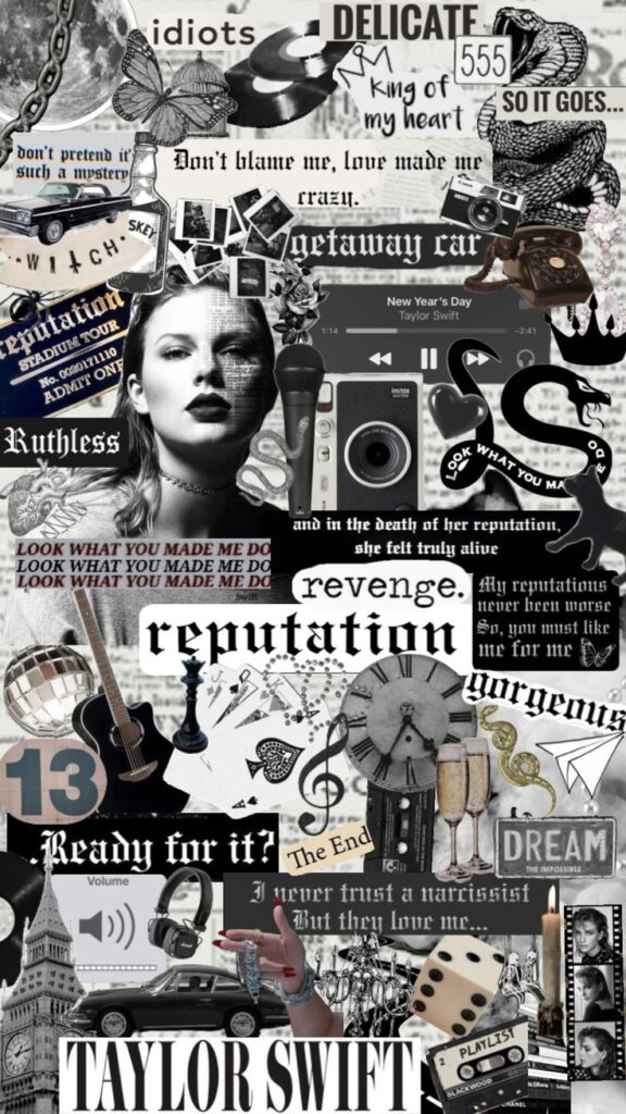 lindo papel de parede para celular do álbum reputation da taylor swift