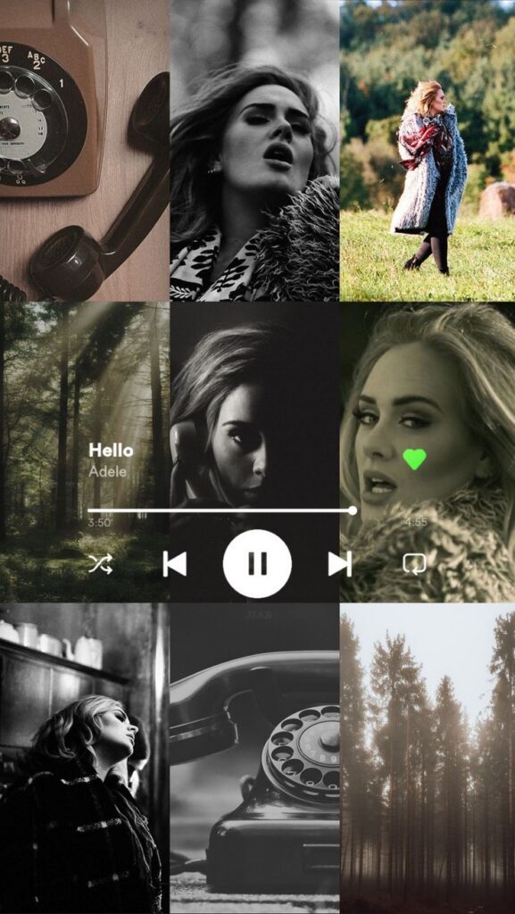 lindo moodboard da adele para wallpaper de celular