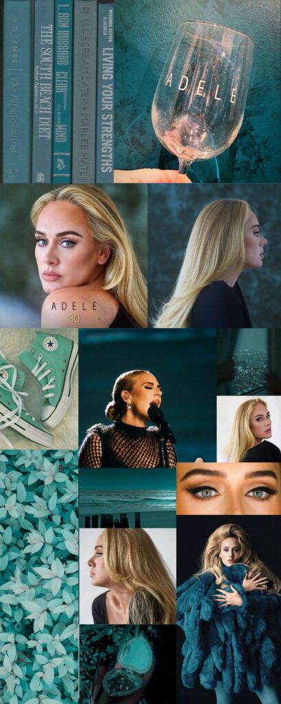 lindo moodboard da adele para wallpaper de celular