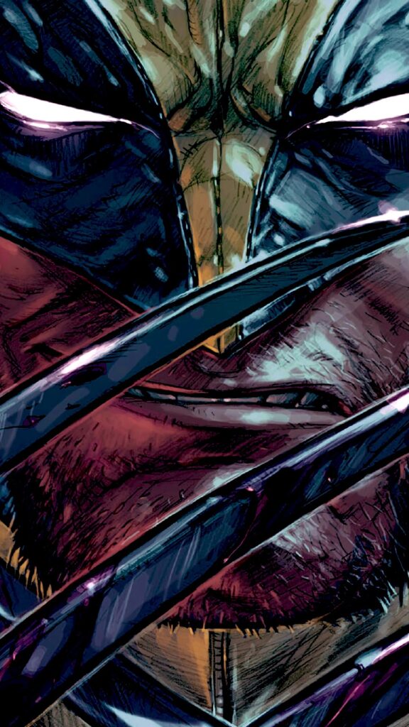 ilustração para mobile do desenho Wolverine em arte de quadrinhos
