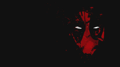 wallpaper 4k para pc abstrato e minimalista da face do Deadpool