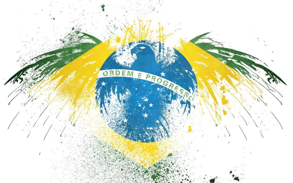 Fundo de Tela 4k da Bandeira do Brasil para Computador