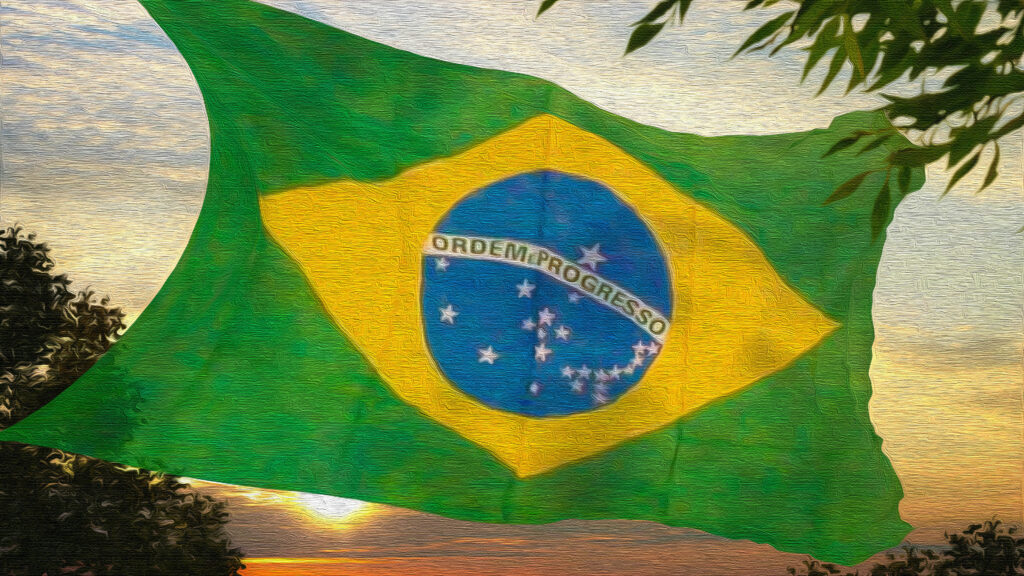 Wallpaper de Resolução 4k com a Bandeira do Brasil para PC
