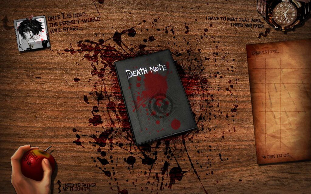 Fundo de tela com qualidade 4k de Death Note